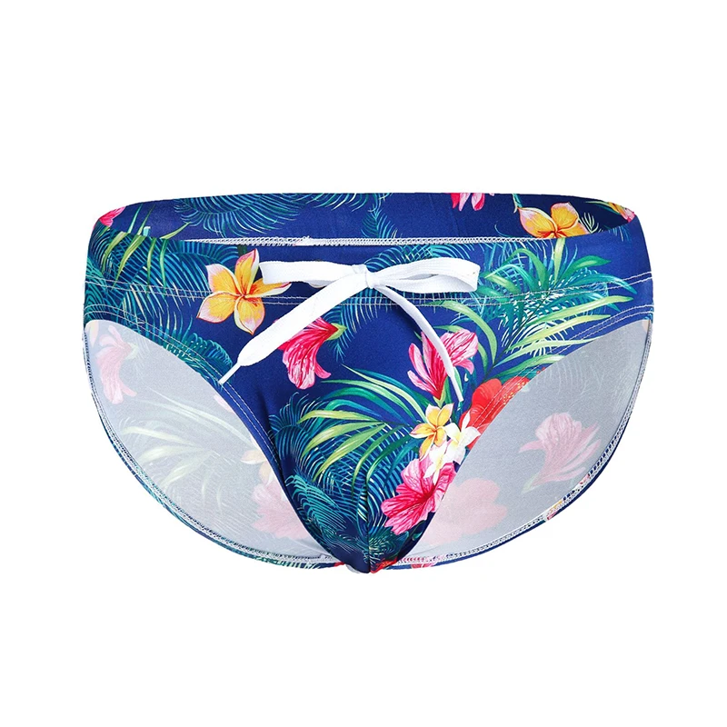 

Men's Surf Beach Sexy Briefs Low Waist Print Tether Mesh Elastic Boxer Shorts Swimwear Summer Fashion Breathable Men Bikini Surf
