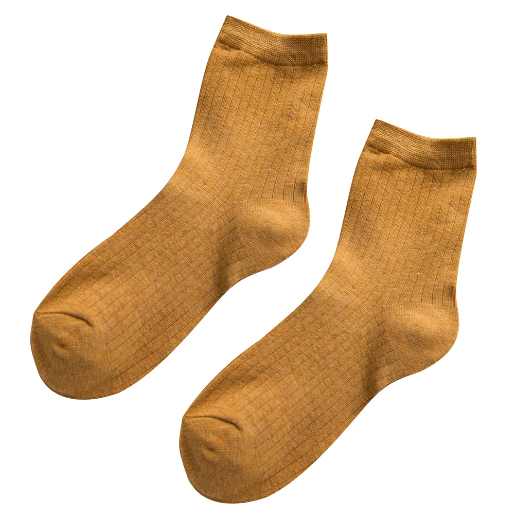 

Winter fall Solid Color Cotton Breathable Women Soft Warm Middle Tube Socks 2020 Socks