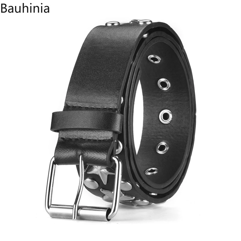 2022 New Fashion Punk Style Decorative Pin Buckle Belt 112cm High Quality PU Simple Design Jeans Belt For Women