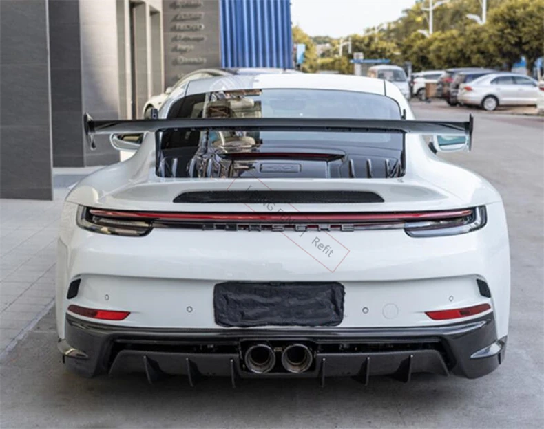 Спойлер для заднего крыла багажника Porsche 992 911 2019 2020 2021 2022 натуральное углеродное