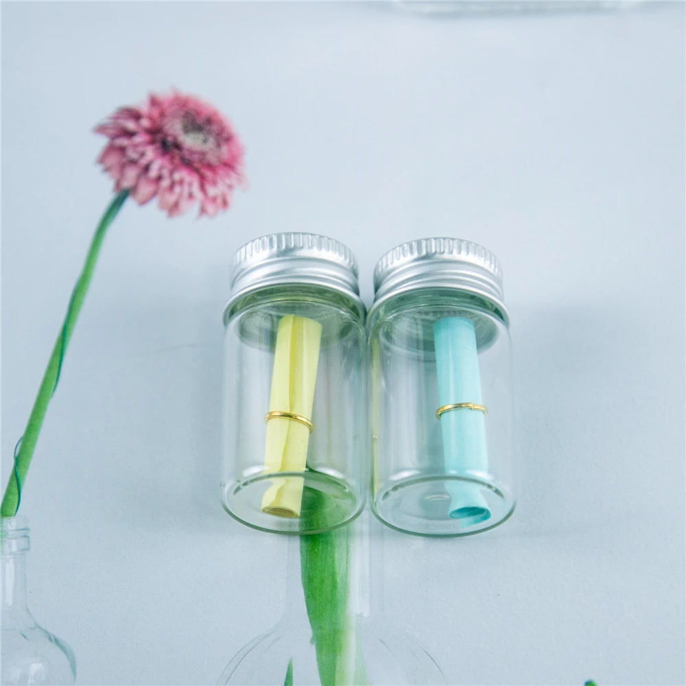 100 шт. алюминиевые стеклянные бутылки с закручивающейся крышкой 22 х40 мм 7 мл |