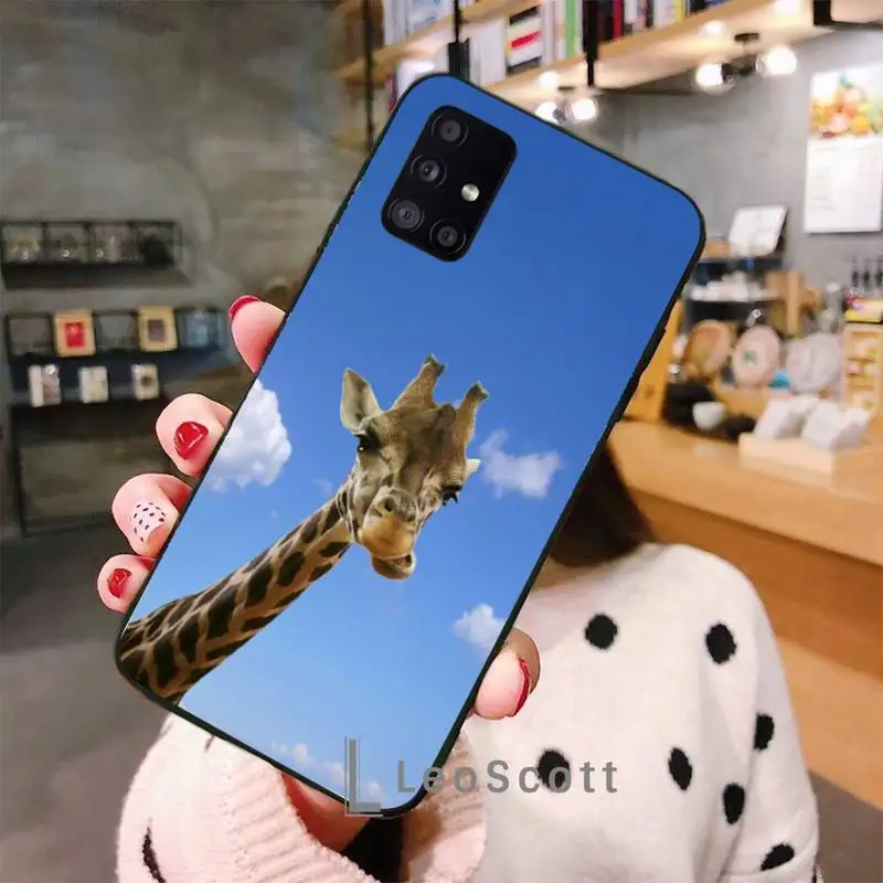 

Cute funny giraffe blue sky Phone Case for samsung galaxy s21 s20 fe s10 s9 s8 s30 note 20 10 ultra plus pro lite 5G funda