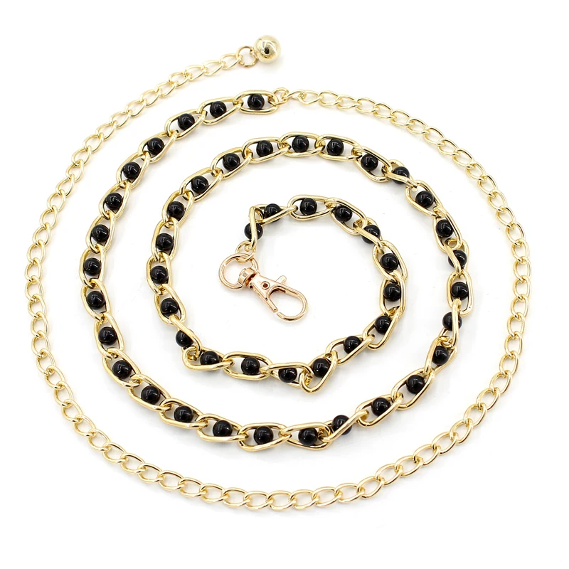 1 шт. Индивидуальные Женские поясная цепочка с жемчугом металлической цепью пояс