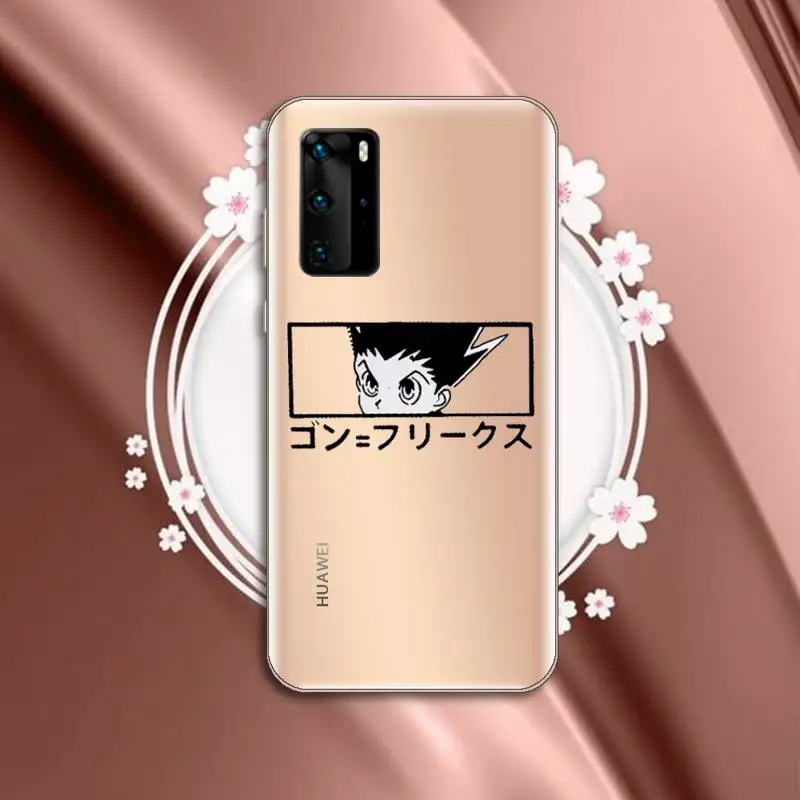 

Hunter X Killua Zoldyck Anime luxury protective Phone Case funda Transparent for Huawei P honor 8 10i 20 30 40 smart 2019