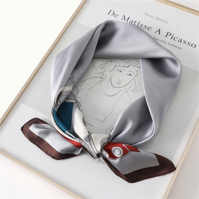 

NEW Fashion Printing Female Square Silk Scarf Hair Scarves Foulard Neck Head Band Shawls Wraps Neckerchief Bandana 70*70cm