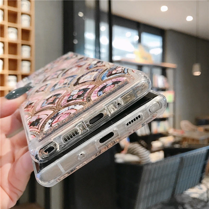 liquid glitter quicksand case on for Samsung Galaxy note 10 plus pro 9 8 5 flowing bling soft silicone back cover capa fundas |