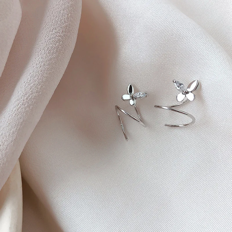 

925 Sterling Silver Christmas Stud Earring for Women Wedding Gifts Jewelry pendiente hombre plata de ley 925 mujer eh1290