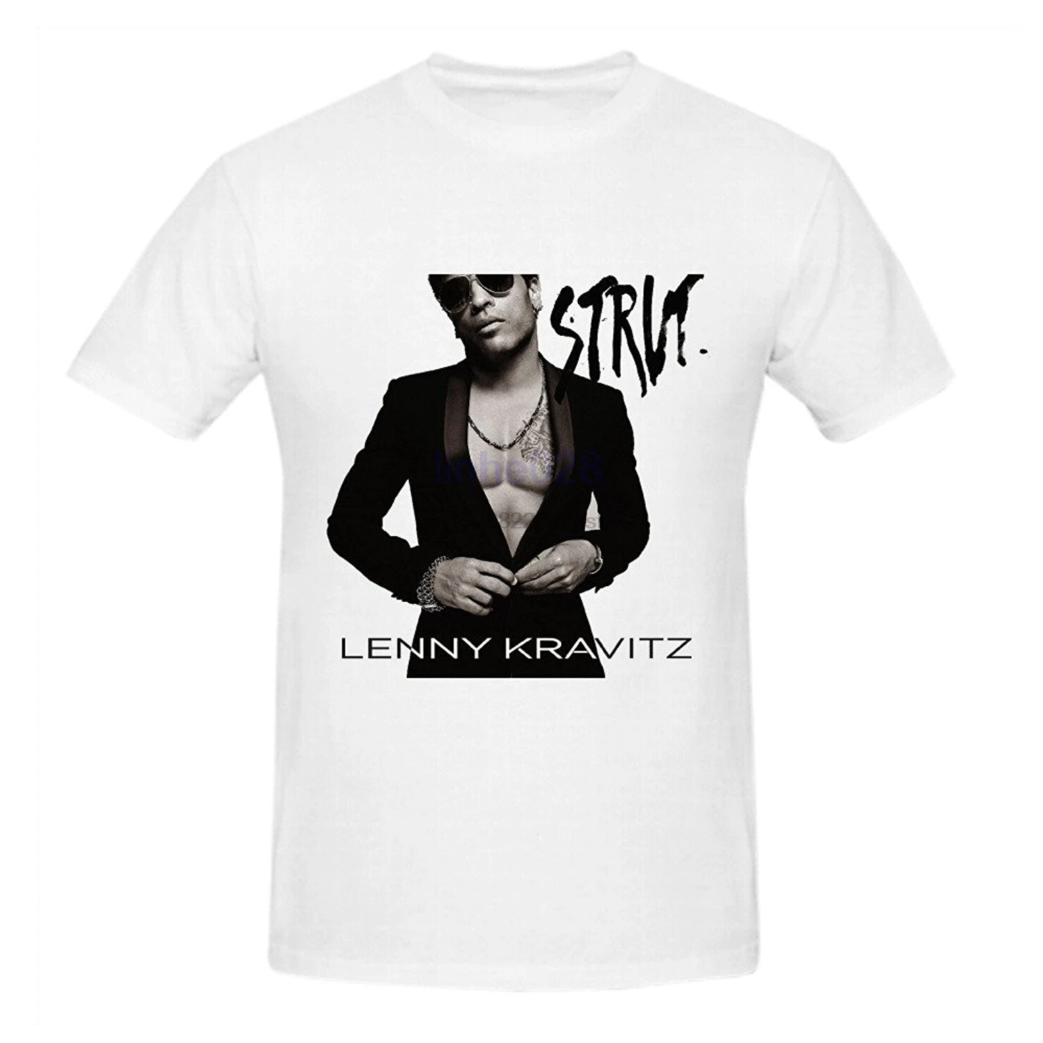 Крутая Мужская футболка с коротким рукавом Lenny Kravitz черные футболки для