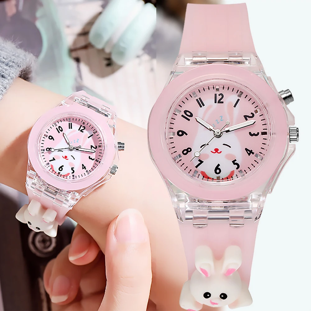 Модные милые детские часы со вспышкой для детей 2021 силиконовый детский браслет