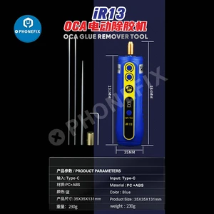 Средство для удаления геля MECHANIC IR13 6 в 1 OCA, твердый удалитель геля с мобильного ЖК-экрана, сухой клей, поляризованный инструмент для удаления клея, перезаряжаемый