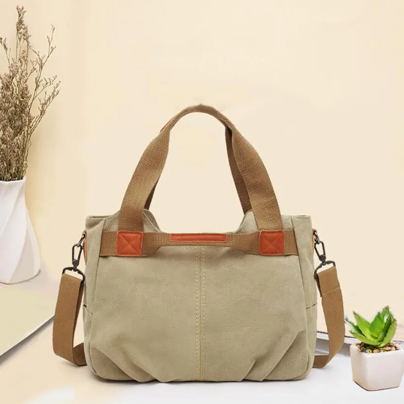 

Retro Canvas Bag Shoulder Bag female Bag Korean Version Of large-capacity Casual Handbag European and American Style