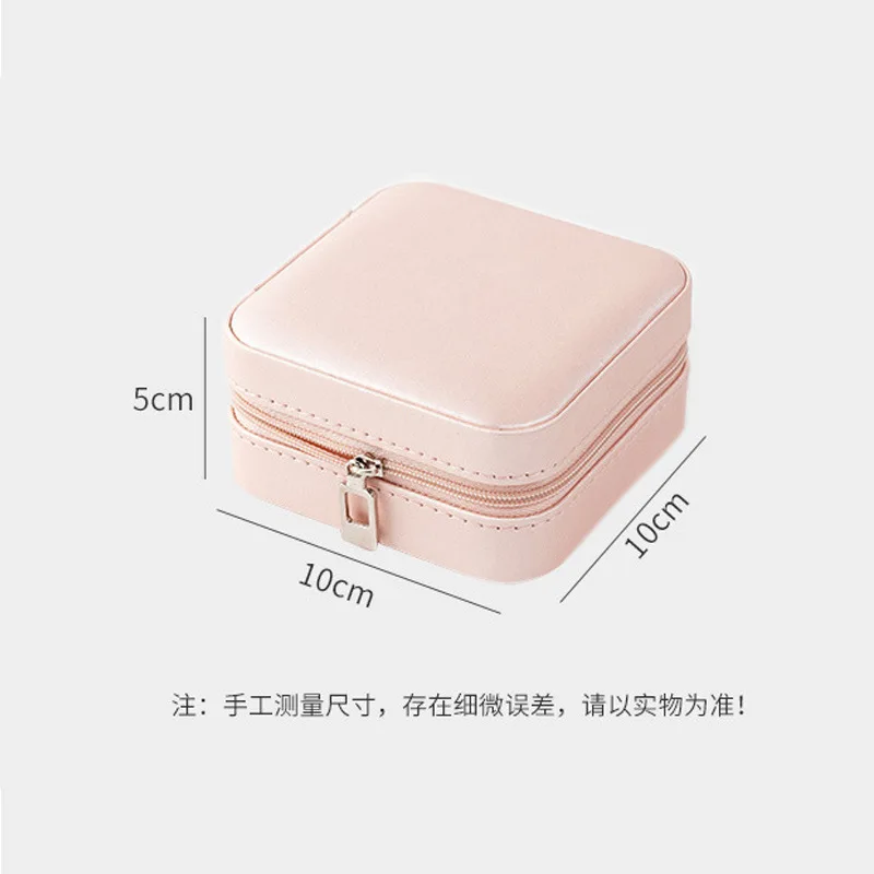 

Women PU Portable Organizer Cosmetics Storage Box Make up Organizer Cases Travel Jewelry Earring Holder Travel Case 2021 New