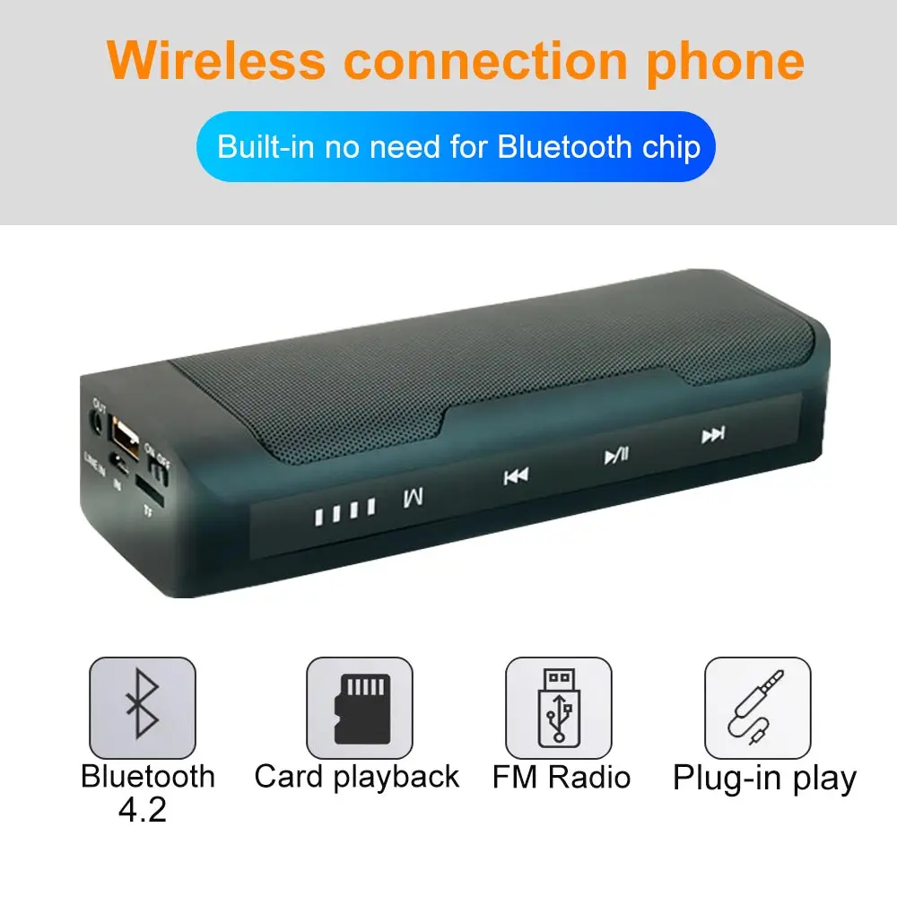 J6 6D стерео динамик Bluetooth 4 2 сенсорный экран кнопка двойной fm-радио | Электроника