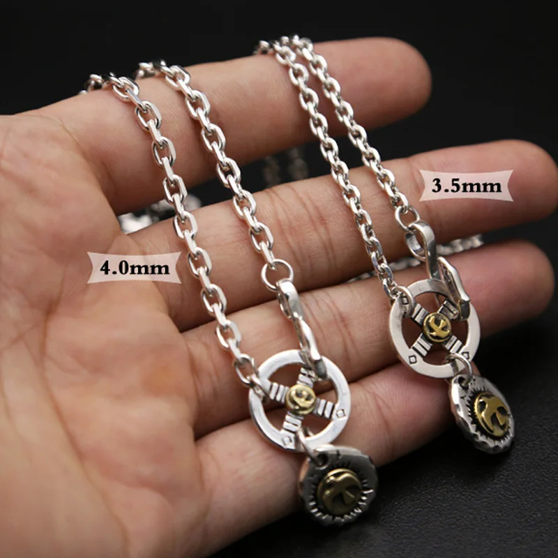 Ожерелье из серебра 100% пробы с подвеской крестом для мужчин и женщин ожерелье