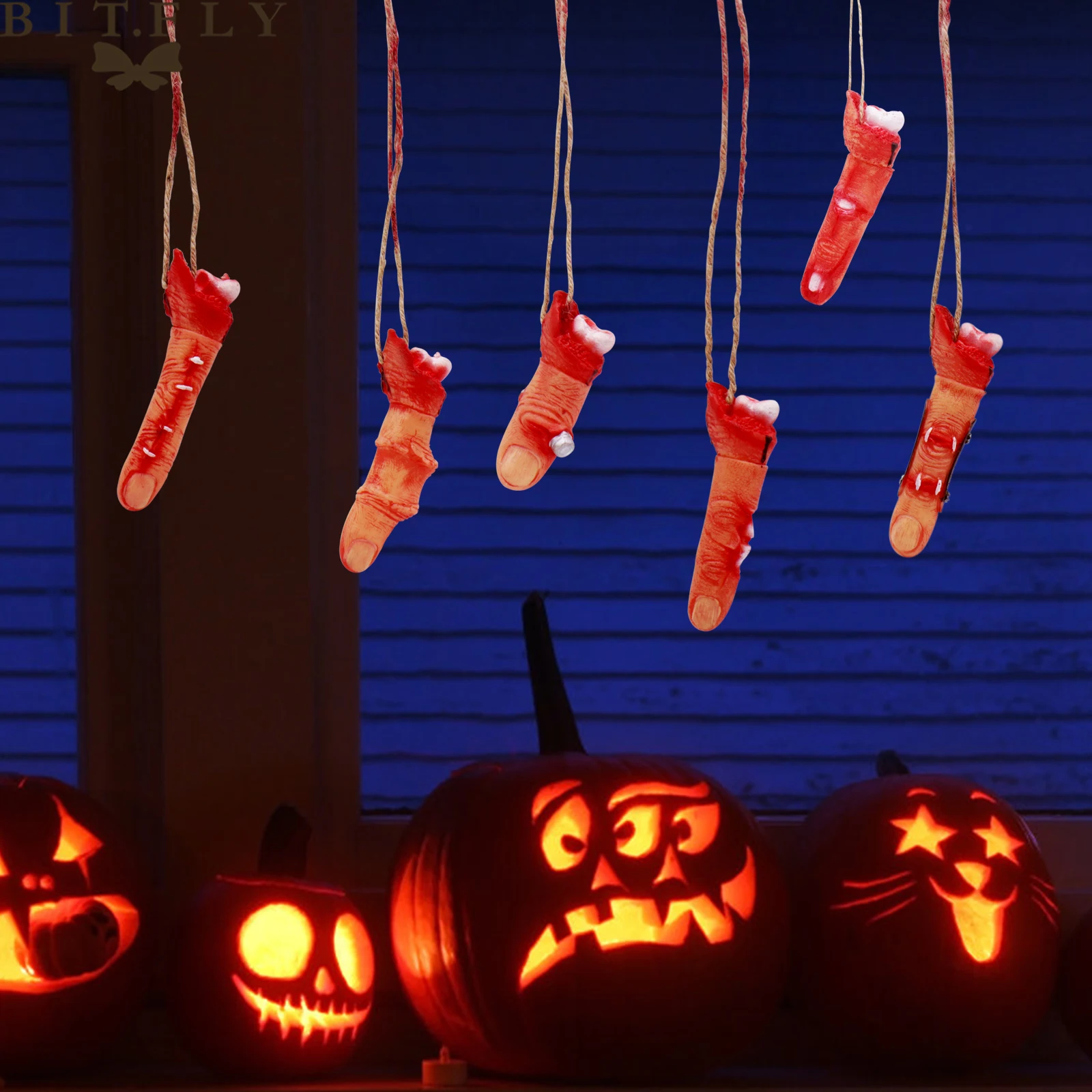 

Halloween Props Scary Bloody Broken Finger Limbs Hand Heart Brain Accessory For Haunted House Party Decoration Trick or Treat