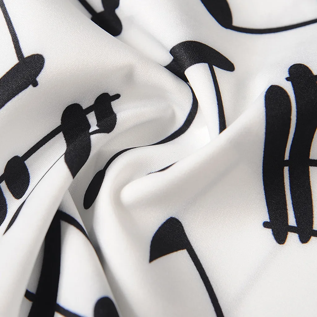 Вечернее платье для девочек без рукавов с винтажным принтом нот принцессы