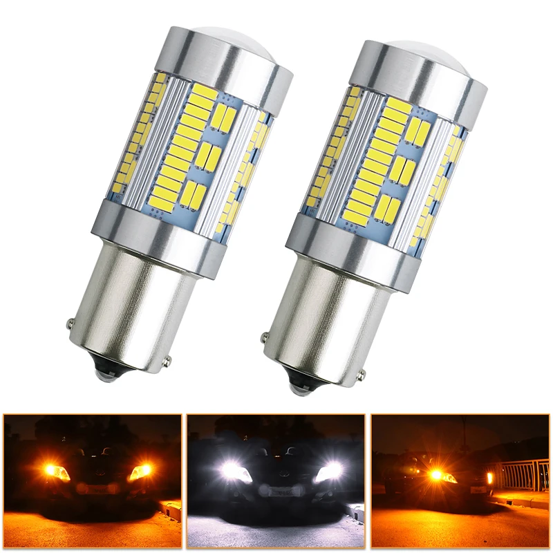 1 шт. T20 7440 W21W 1156 BA15S PY21W 4014 105 SMD CAN шина светодиод лампы для автомобиля Поворотная