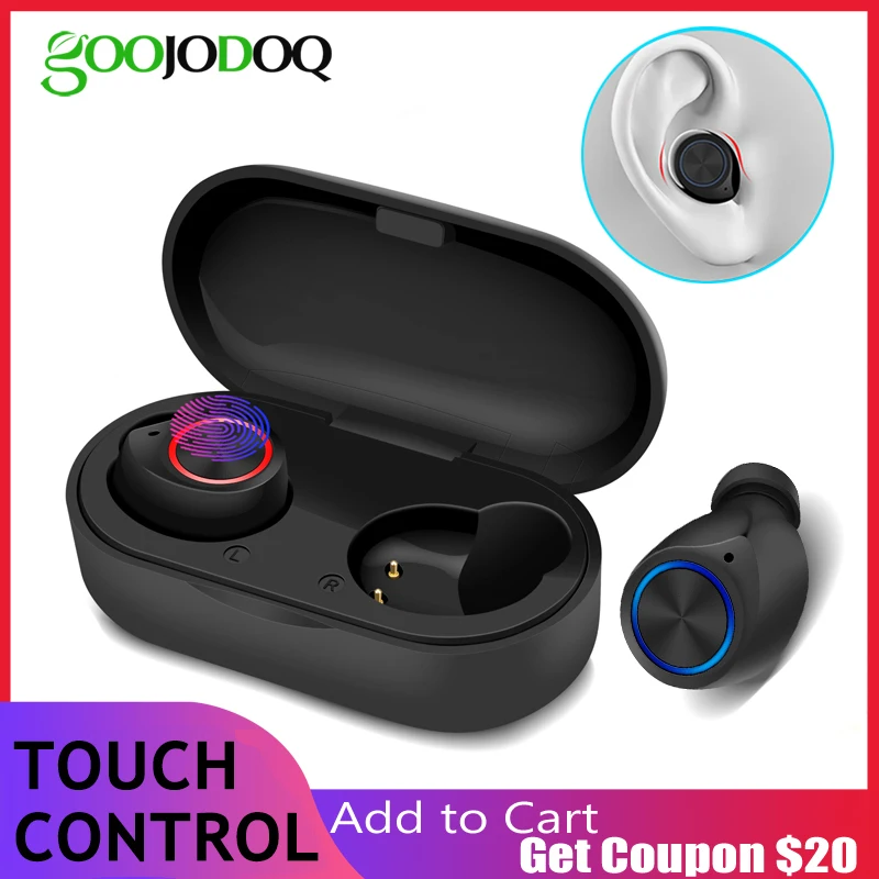 Беспроводные наушники Bluetooth 5 0 Touch гарнитура TW60 TWS iPX5 спортивные с