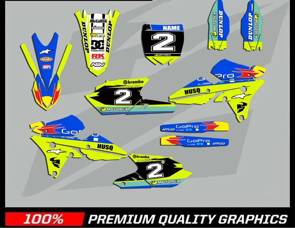 6 новых стилей мотоцикл графические наклейки фоны для Yamaha YZ250F YZF250 2010 2011 2012 2013 YZ 250F