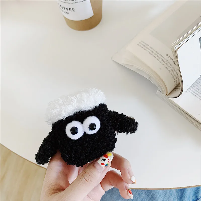 Милый 3D мультфильм Shaun овечка Модный мягкий плюшевый чехол для гарнитуры для Apple новые Airpods 1/2 крышка беспроводные bluetooth наушники чехол