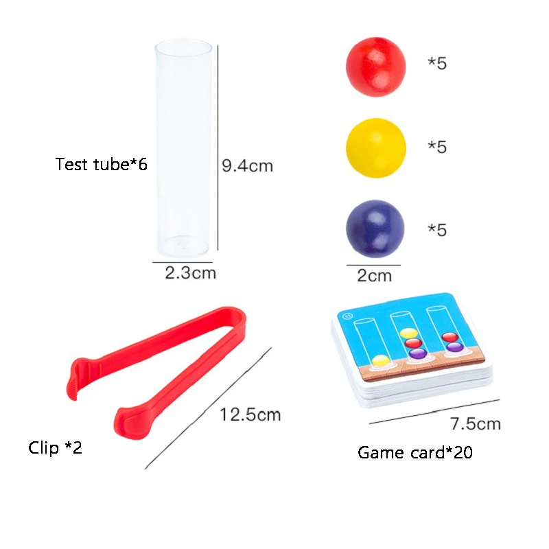 

Clip Beads Test Tube Toy Children Logic Concentration Fine Motor Training Game Logical Thinking Toys Clip Beads Game Toy