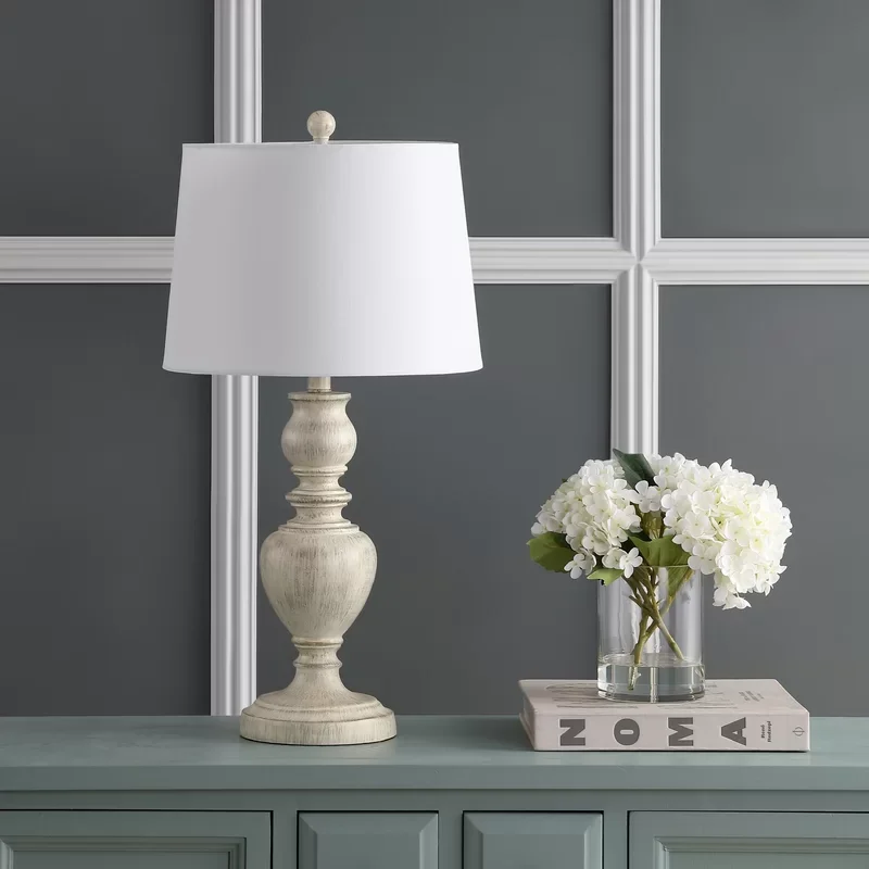 

French solid wood table lamp pastoral nostalgic creative homestay sample room living room bedroom bedside lamps