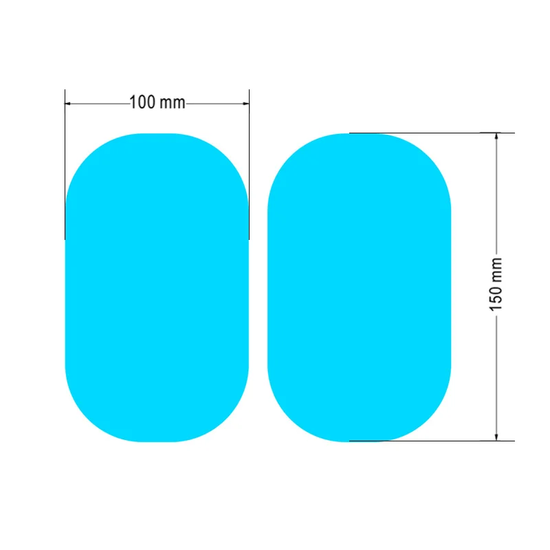 2Pcs 100x150mm VODOOL, 2 шт., Автомобильное зеркало заднего вида, прозрачная пленка, Автомобильные Боковые зеркала, Windows, водонепроницаемые, непромокаемые, анти-туман, защитная пленка, автомобильная наклейка - Название цвета: 2Pcs 100x150mm