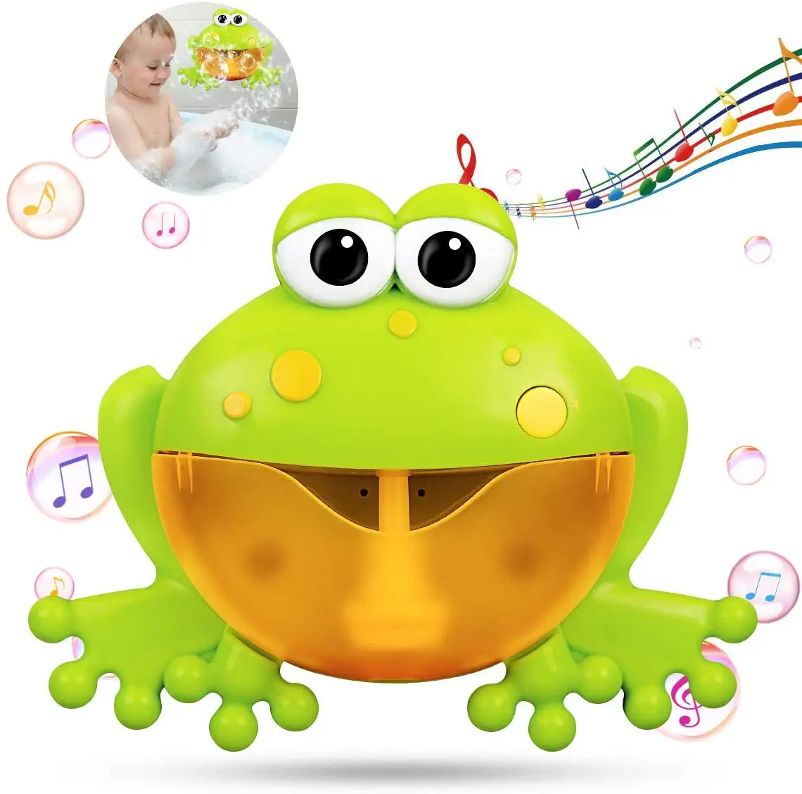 

Baby Bathtub Bubble Frogs Crab Automatic Shower Machine Blower Maker Bath Music Toys Cartoon Educational Toy Gift for Kids