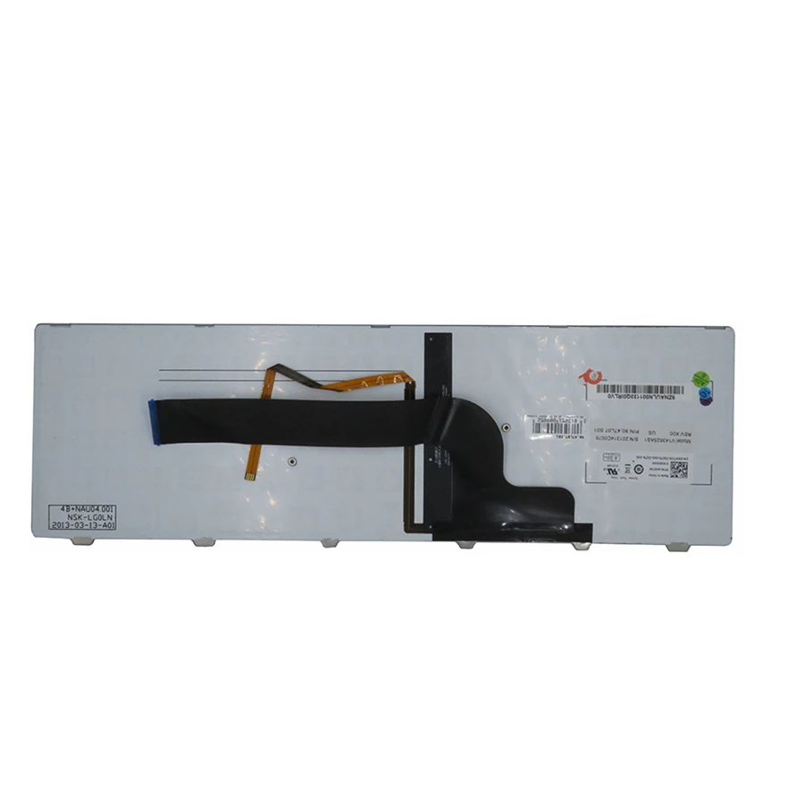 Клавиатура для ноутбука Dell Inspiron 15 7537 7000 P36F серебристая английская с подсветкой