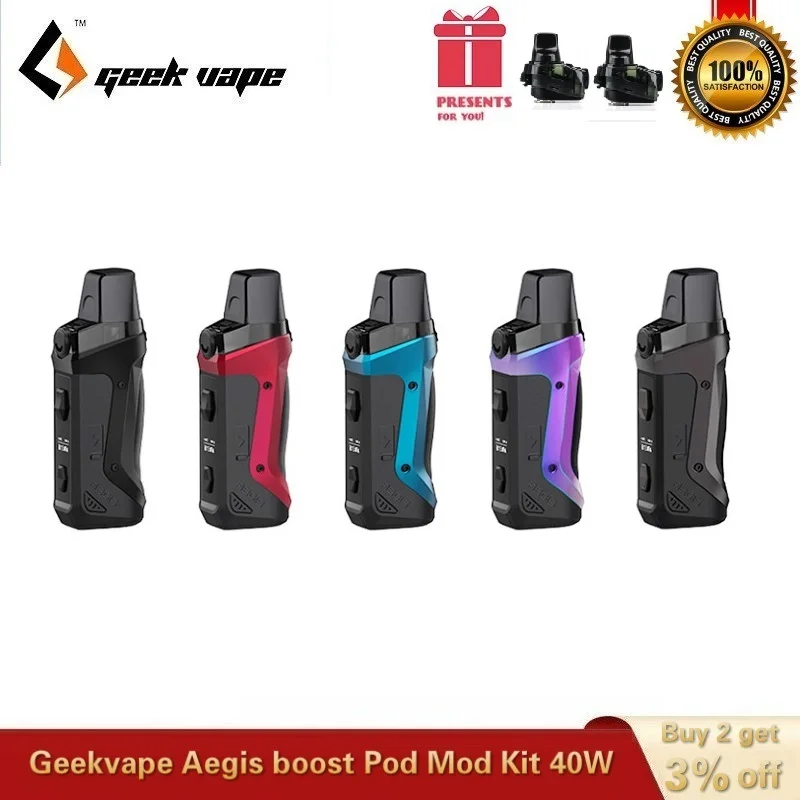 Оригинальный комплект Geekvape Aegis Boost Pod встроенный аккумулятор 1500 мАч картридж для