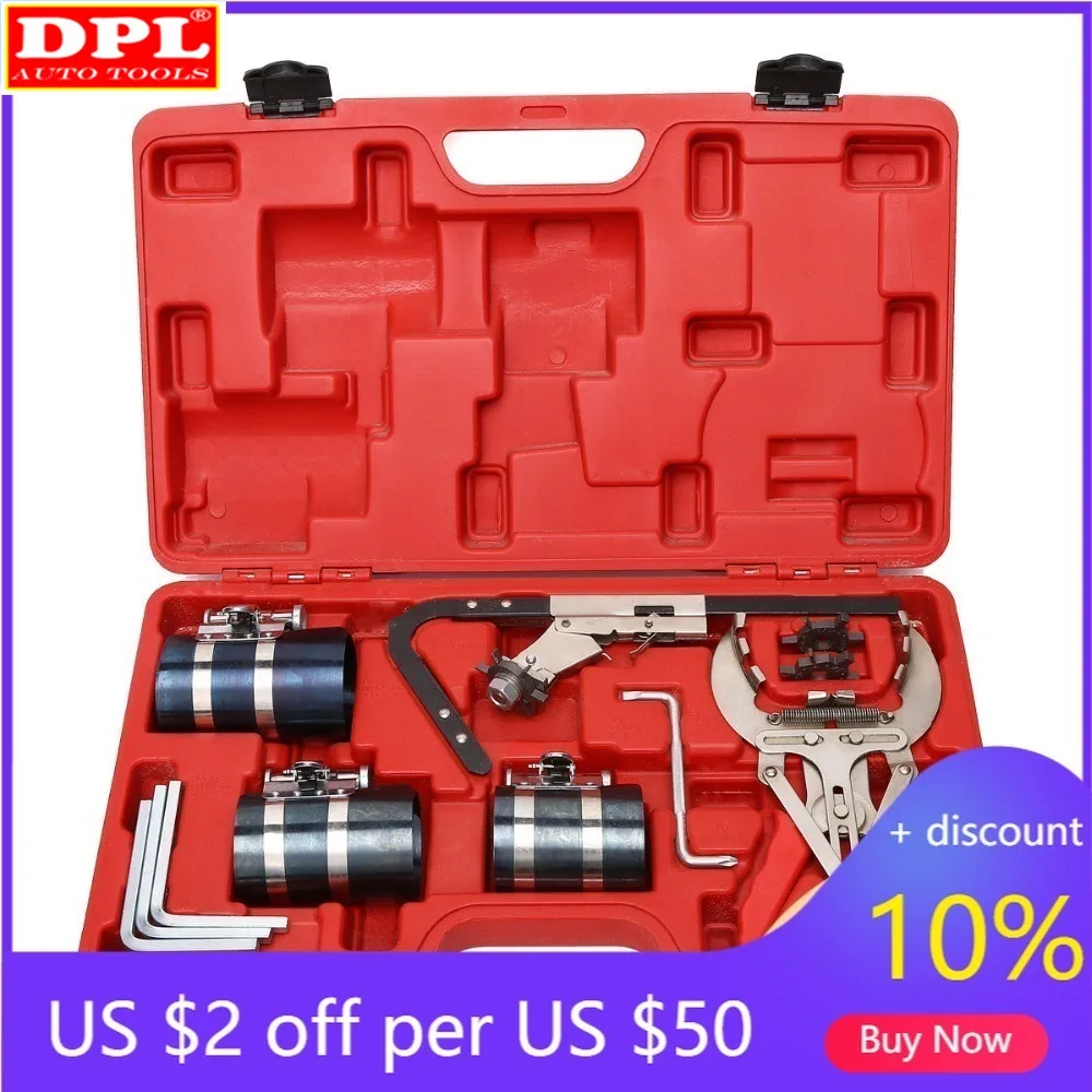 Piston Ring Service Tool Set Auto Engine Motor Cleaning Piston Ring Expander Compressor Tool Set