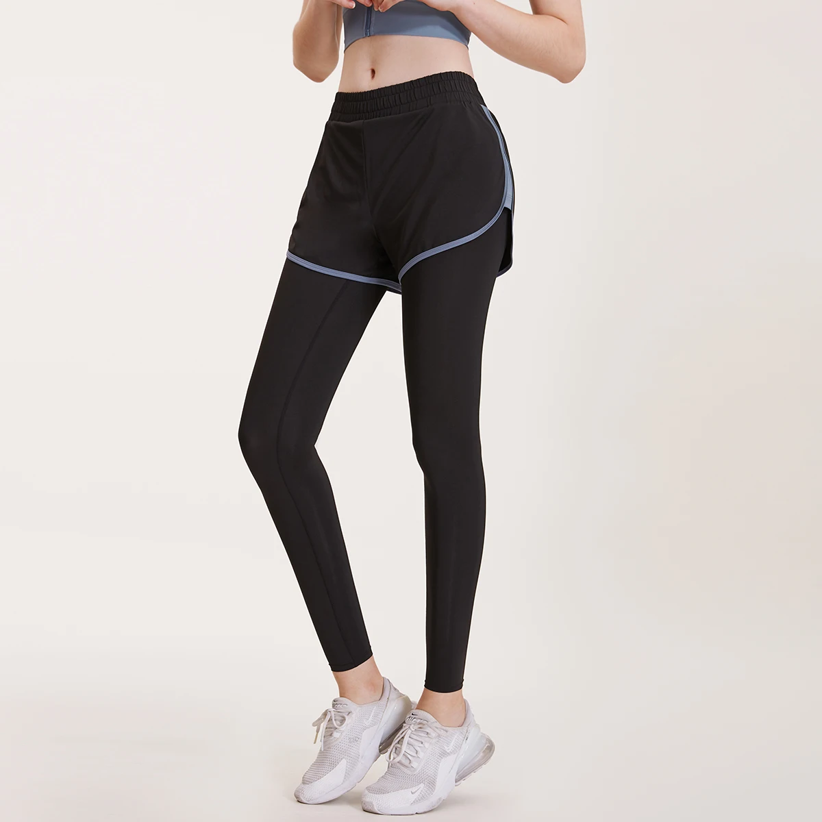 

Vansydical Running Tights Women 2 in 1 Yoga Leggings Skinny Joggers Pants Female Sport Excise Gym Sweatpants