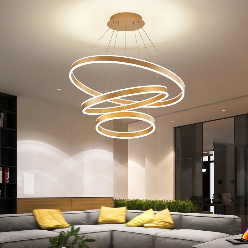 

Modern simple LED dining room chandelier three creative personality living room bedroom dining room lamps