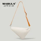 Женская сумка через плечо MABULA с треугольной формой, простые Стильные кожаные кошельки на ремешке для телефона