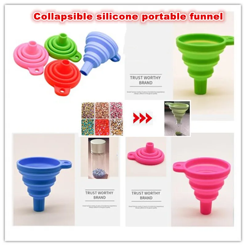 Мини Складная силиконовая портативная Воронка аксессуары для алмазной живописи