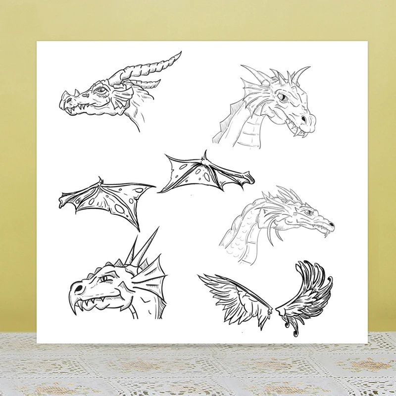 

ZhuoAng Giant dragon Clear Stamps / sealed DIY scrapbook / album decoration card / seamless seal