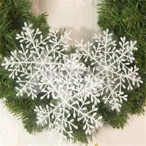 

15Pcs/3pcs(1 bag=3pcs) Christmas Holiday Festival Party Home Decor White Snowflake Ornaments New Year Gift
