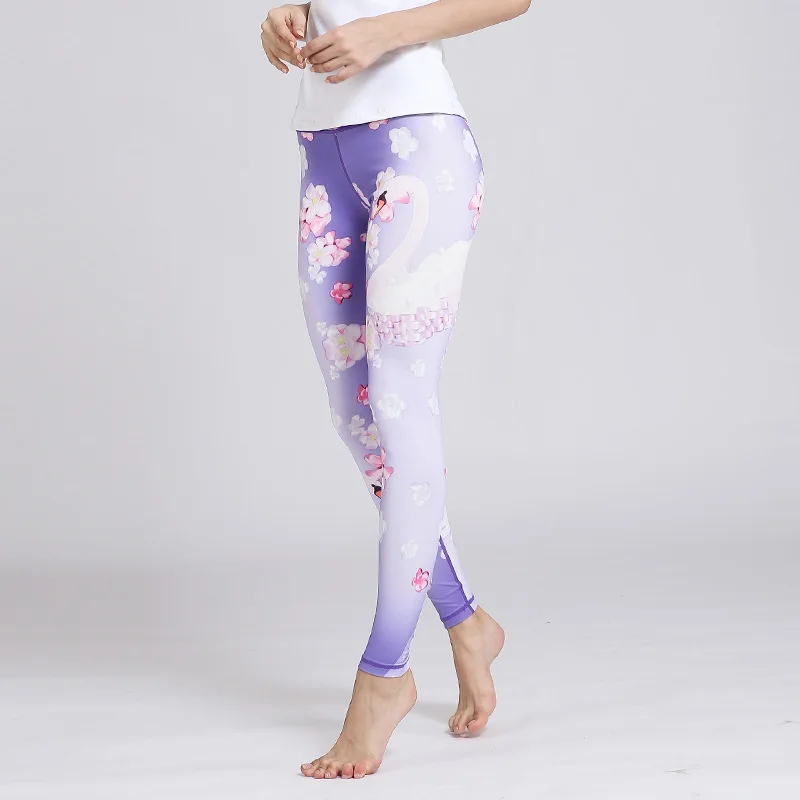 Новинка колготки Пуш-ап с 3D рисунком павлиньих перьев женские брюки для фитнеса