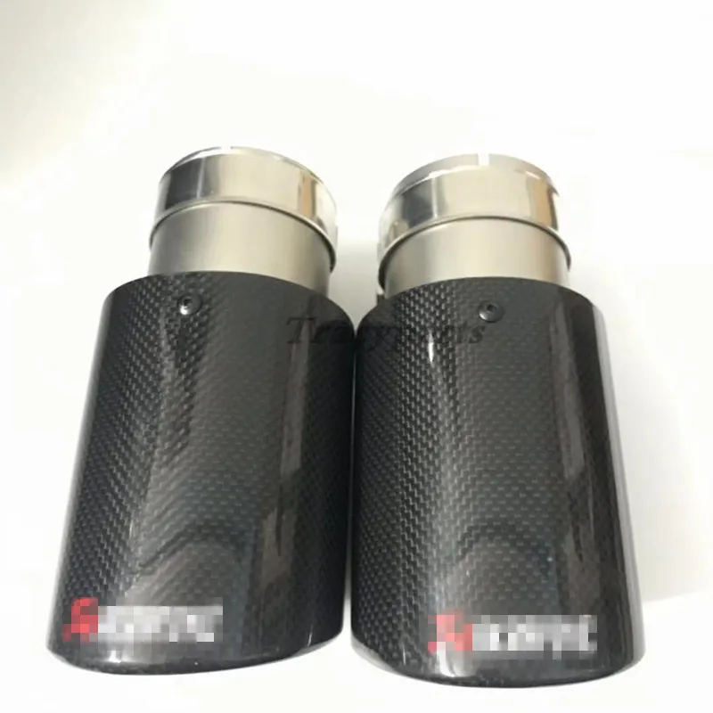 1 шт. Akrapovic гладкая ткань Глянцевая углеродная выхлопная система глушитель