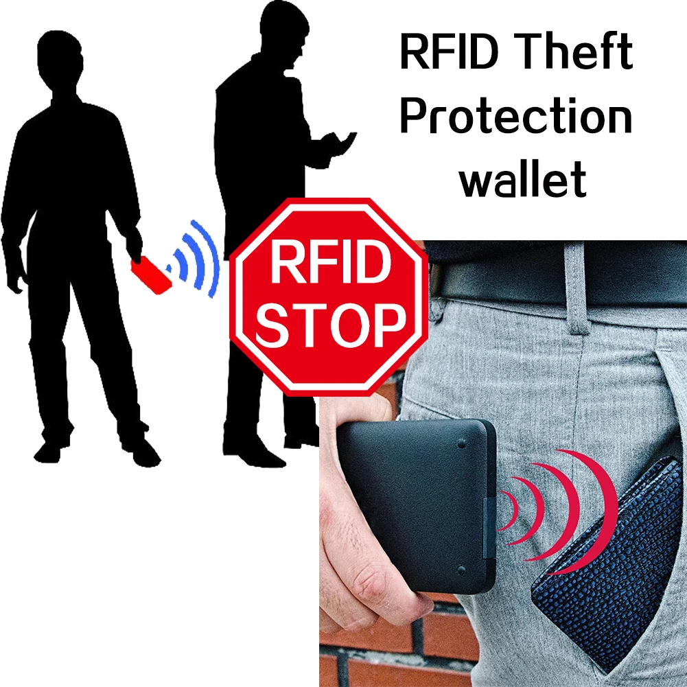 2020 модные Rfid мужские кошельки мужской кошелек с отделением для монет на молнии