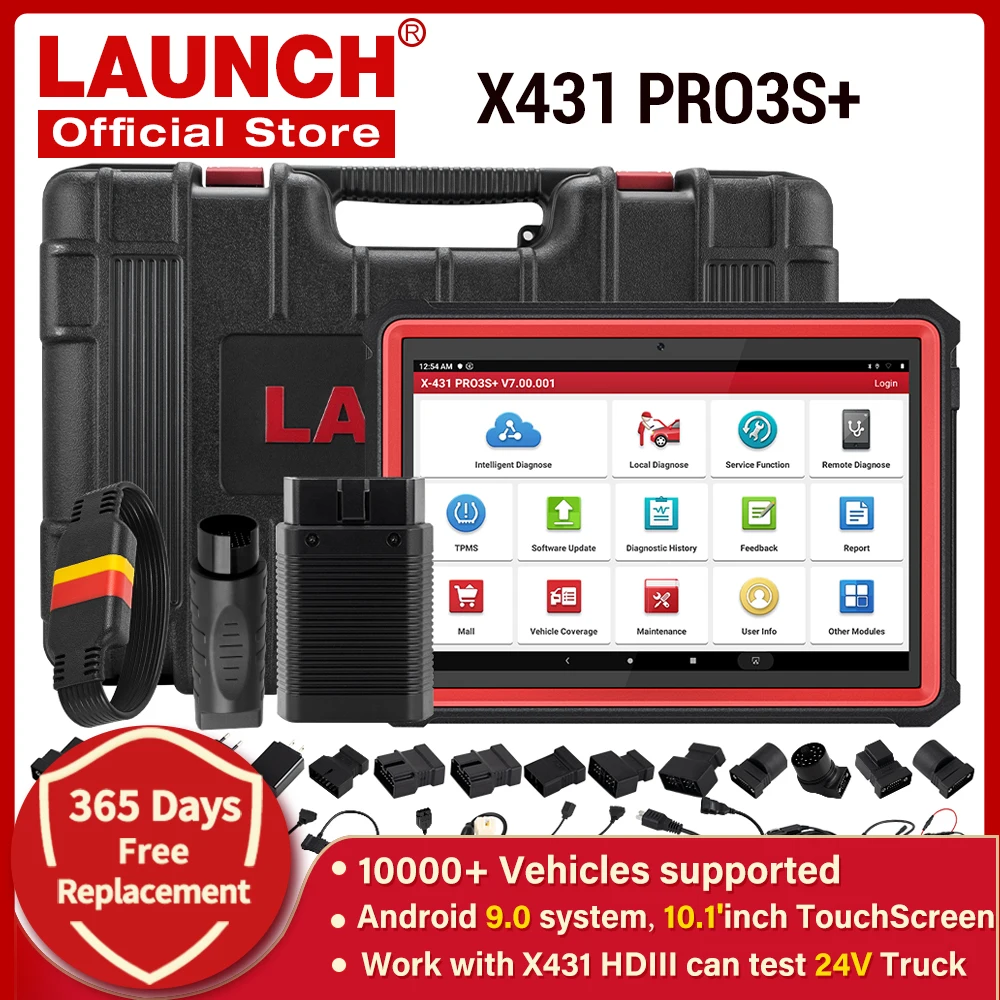 

Считыватель кодов LAUNCH X431 PRO3S + 10,1, автоматический диагностический сканер для полной диагностики автомобиля, WIFI BT OBD сканер кодов OBD2 Pk X431 V PRO