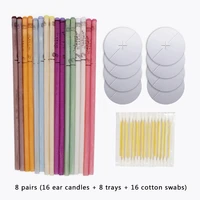 16 sticks straight ear candle stick ear candles with natural bee therapy relaxation ear cleaner wax ear candles care healthy