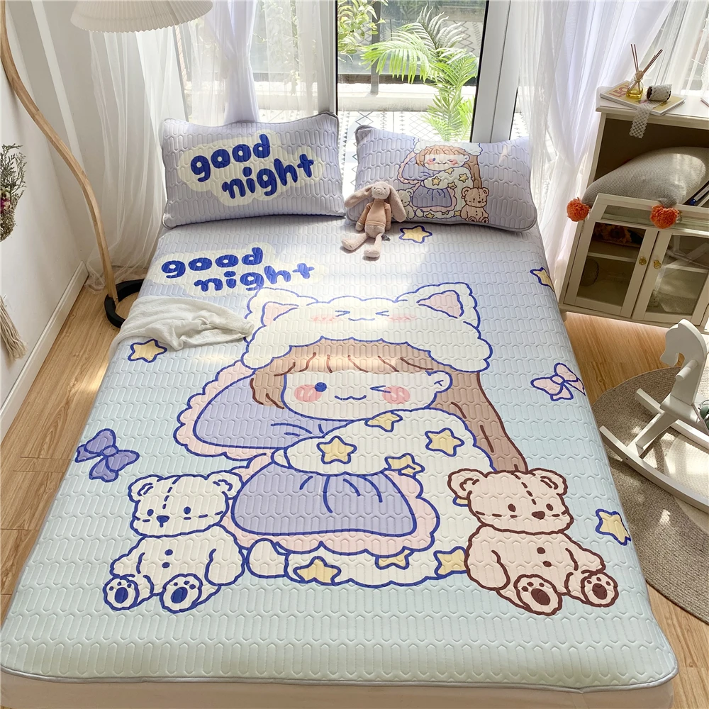 Набор летних постельных ковриков для девочек с мультипликационным рисунком