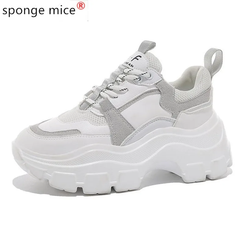 

2020 Spring New mixed color Women Sneakers Fashion Thick Bottom Women Platform Sneakers Casual Shoes Zapatos De Mujer C36