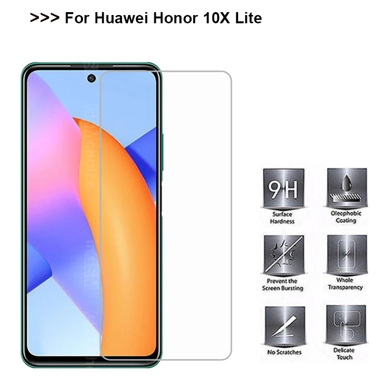 Закаленное стекло для Huawei HONOR 10X LITE защита экрана 9D защитное на Honor Lite 10 X Light Pelicula de
