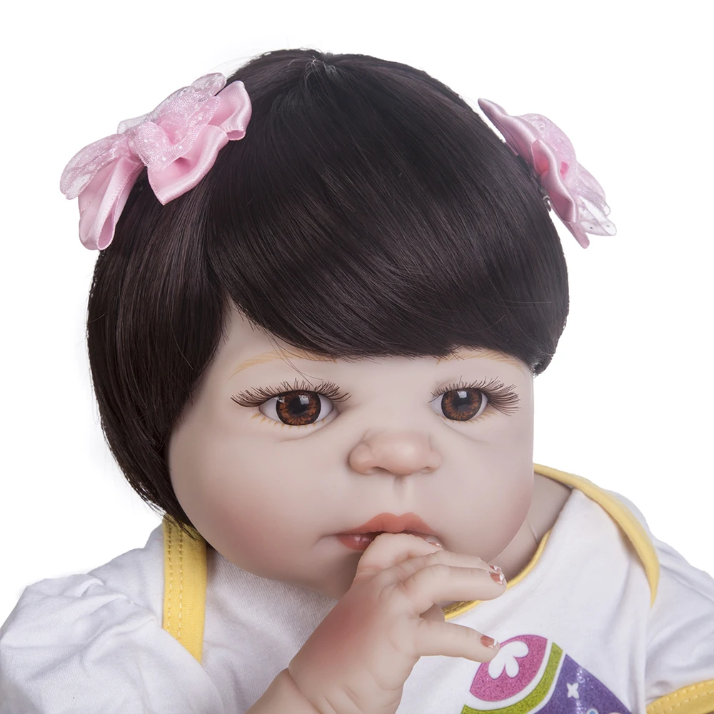 55 см полностью силиконовая кукла Реборн игрушка для новорожденного принцесса