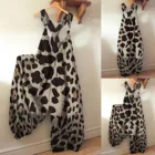 TELOTUNY 2021 женские комбинезоны с леопардовым принтом длинный комбинезон на бретелях с пуговицами свободный бандажный сексуальный Комбинезоны Бохо женский комбинезон