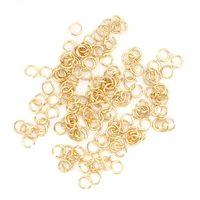 100200300pcs opened jump rings findings 304 stainless steel gold color split jump rings for diy jewelry making accessories