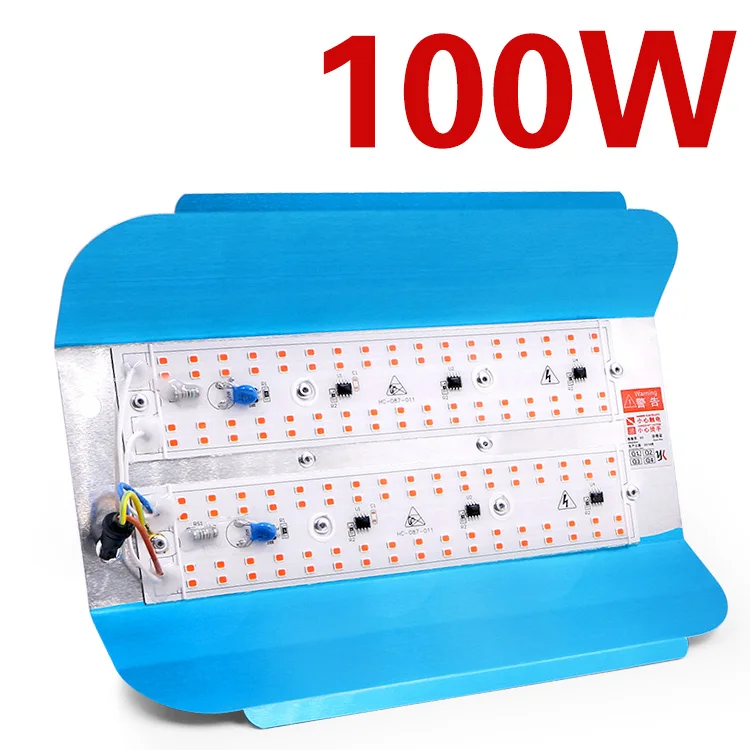 LED light 100W EnwYe 50 Вт 100 Вт растительный свет роста COB Светодиодный прожектор роста растений AC 220 В завод парниковый эффект; Выращивание растений без почвы прожектор - Испускаемый цвет: LED light 100W