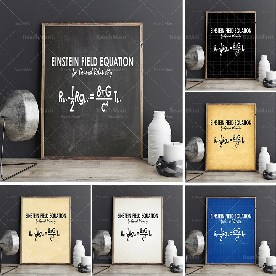 Плакат с математическим уравнением плакат украшением физики | Дом и сад